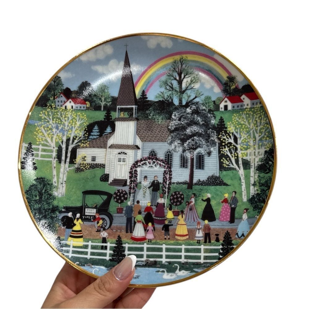 Jane Wooster Scott Folk Art Plates By The Franklin Mint EUC